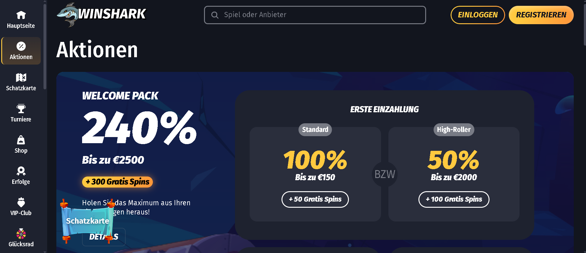 Winshark, anteprima lobby